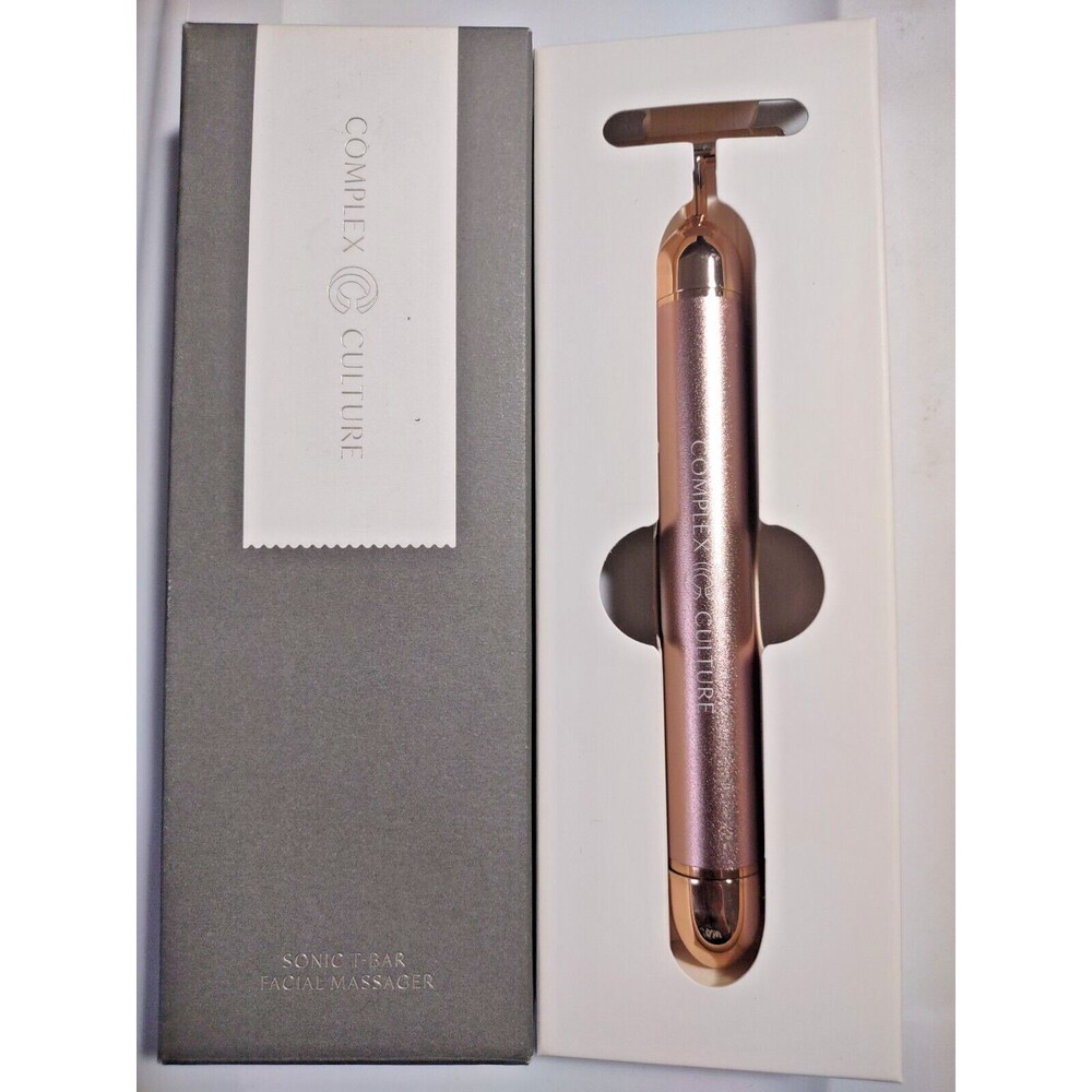 COMPLEX CULTURE Sonic T-Bar Luxury Facial Massager Battery Operated Face Massage